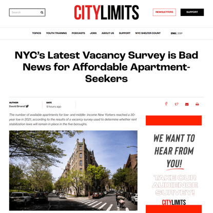 NYC’s Latest Vacancy Survey is Bad News for Affordable Apartment-Seekers