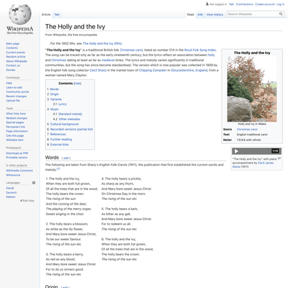 The Holly and the Ivy - Wikipedia