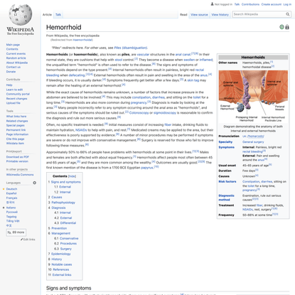 Hemorrhoid - Wikipedia