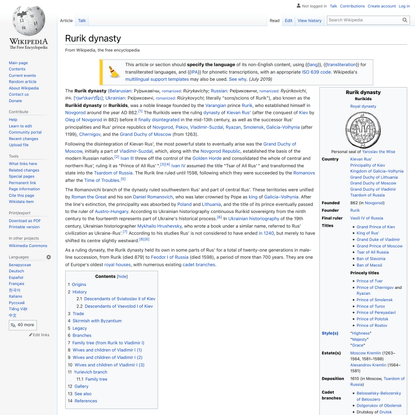 Rurik dynasty - Wikipedia