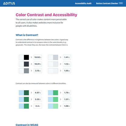 Contrast and Accessibility - Aditus