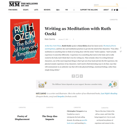 Writing as Meditation with Ruth Ozeki - The Millions