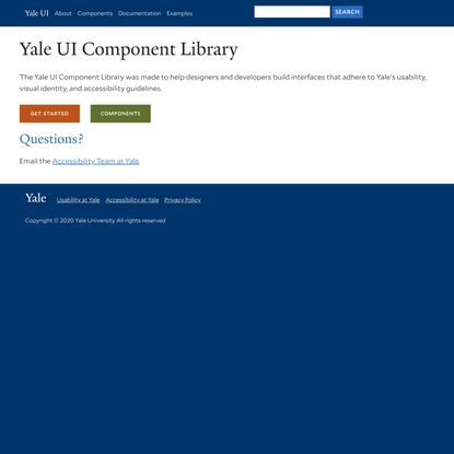Yale UI Component Library | Yale UI Component Library