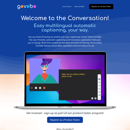 GoVoBo - The Universal Live Automatic Transcription and Translation Application