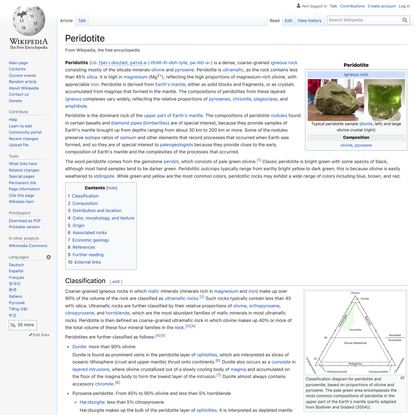 Peridotite - Wikipedia