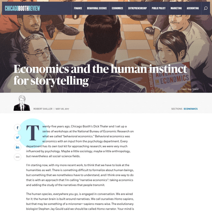 Economics and the human instinct for storytelling