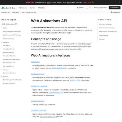 Web Animations API - Web APIs | MDN