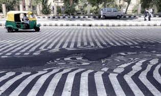 Distorted Road Markings