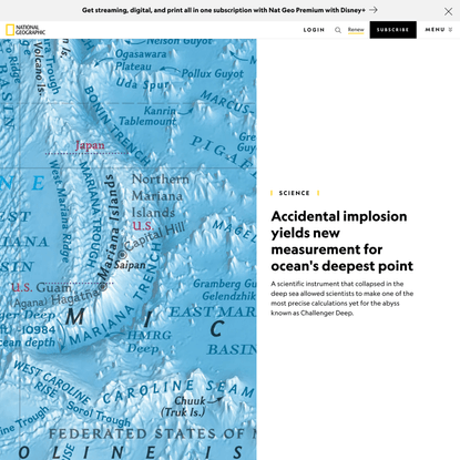 Accidental implosion yields new measurement for ocean’s deepest point