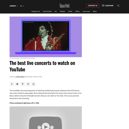 The best live concerts to watch on YouTube