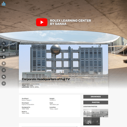 ✅ Corporate Headquarters of Fuji TV - Data, Photos &amp; Plans - WikiArquitectura