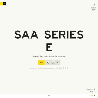 SAA Series E Font