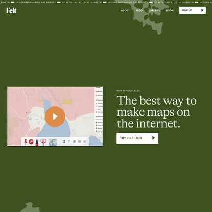Felt – The best way to make maps on the internet