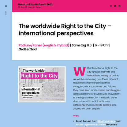 The worldwide Right to the City