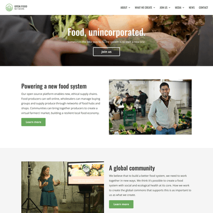 Open Food Network | Food, unincorporated.