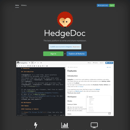 HedgeDoc - Collaborative markdown notes