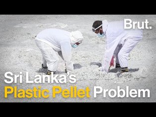 Cleaning Plastic Pellets From Sri Lanka's Beaches