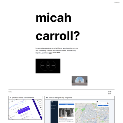 micah carroll, design &amp; mindfulness.