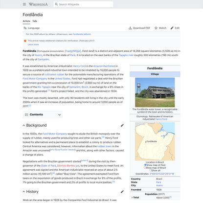 Fordlândia - Wikipedia