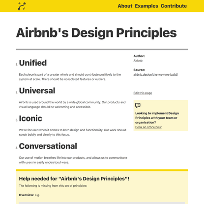 Airbnb’s Design Principles