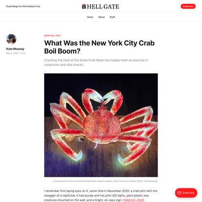 What Was the New York City Crab Boil Boom?