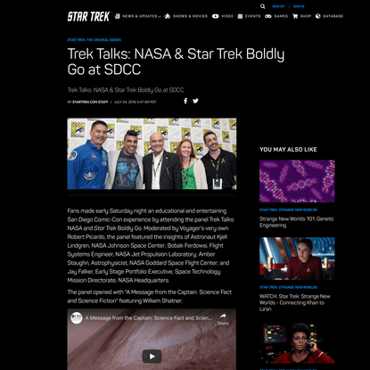 Trek Talks: NASA & Star Trek Boldly Go at SDCC