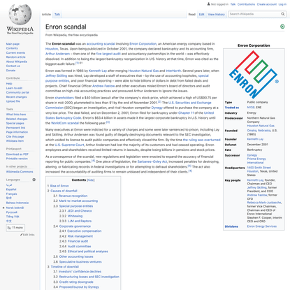 Enron scandal - Wikipedia