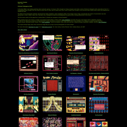 Suzanne Treister - Amiga Videogame Stills - menu