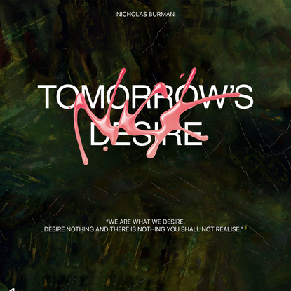 Tomorrows Desire — Neo-Metabolism