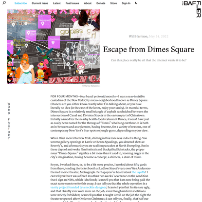 Escape from Dimes Square | Will Harrison