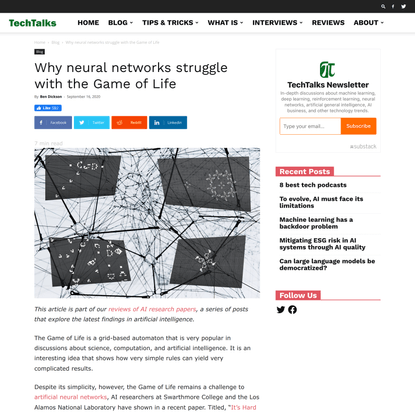 Why neural networks struggle with the Game of Life – TechTalks