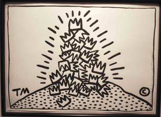 Keith Haring, a pile of crowns for jm, 1988