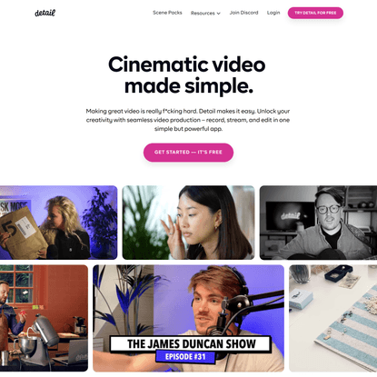 Detail – Cinematic video made simple