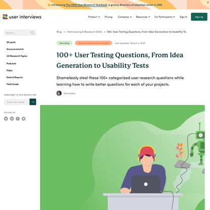 100+ User Testing Questions, From Idea Generation to Usability Tests