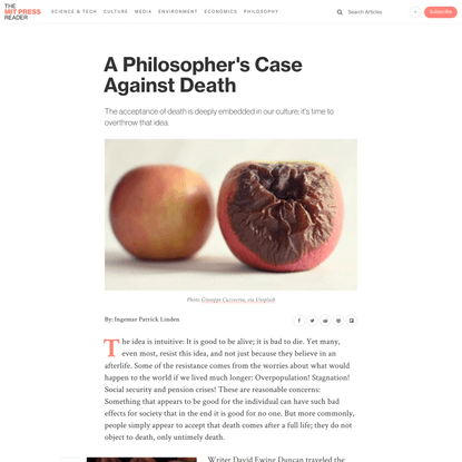 A Philosopher’s Case Against Death