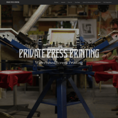 Private Press Printing
