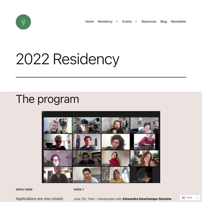 2022 Residency