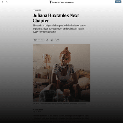 Juliana Huxtable’s Next Chapter (Published 2020)