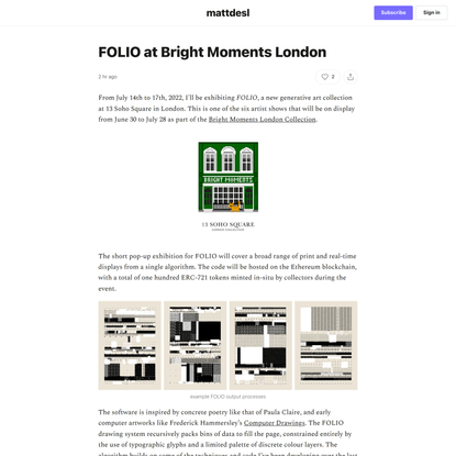 FOLIO at Bright Moments London - mattdesl
