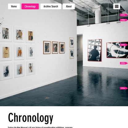 Chronology - New Museum Digital Archive