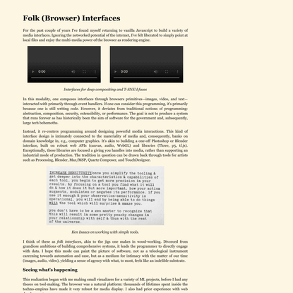 Folk (Browser) Interfaces