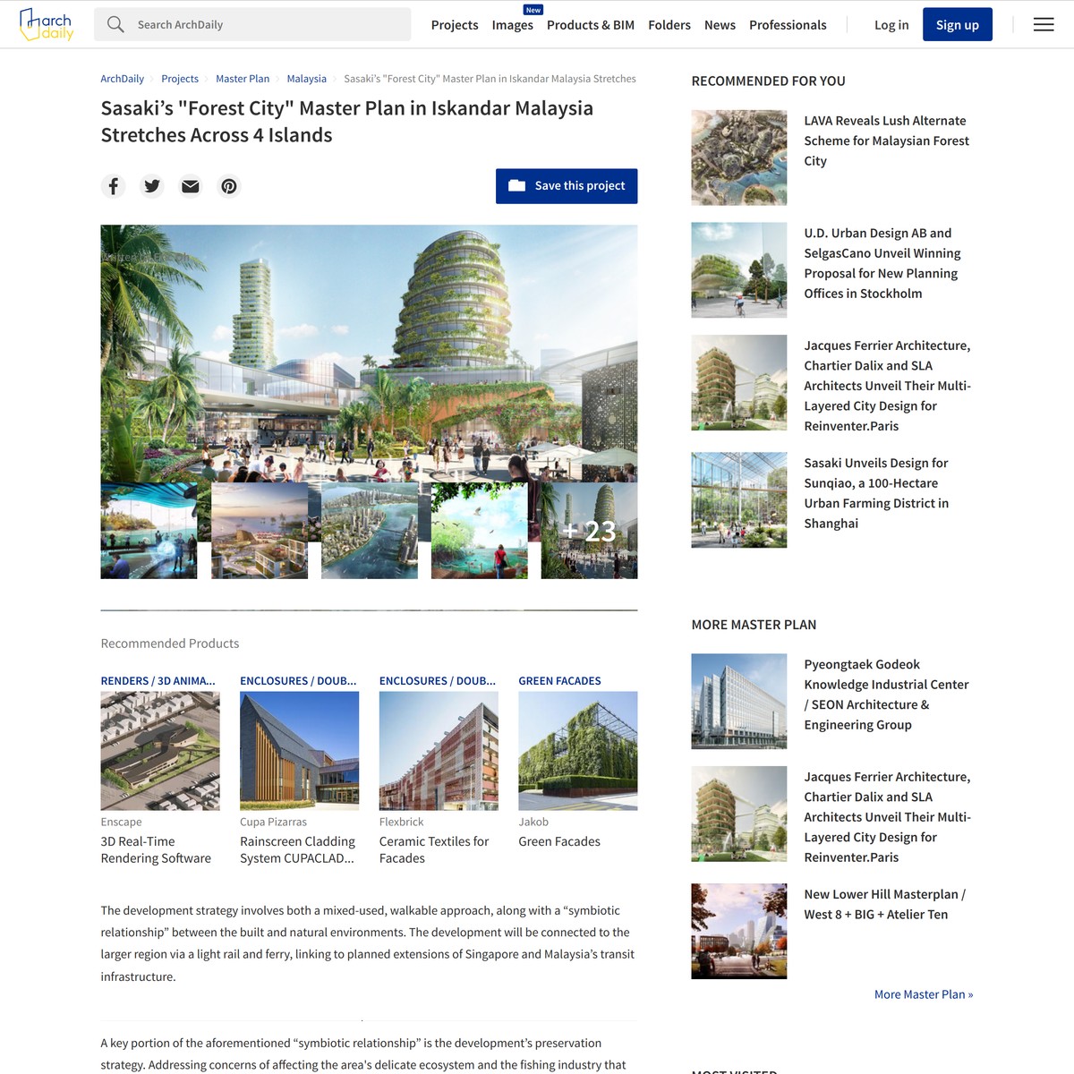 Sasaki’s “Forest City” Master Plan in Iskandar Malaysia Stretches