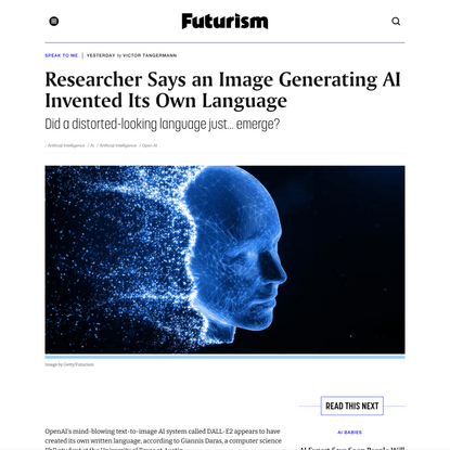 Researcher Says an Image Generating AI Invented Its Own Language
