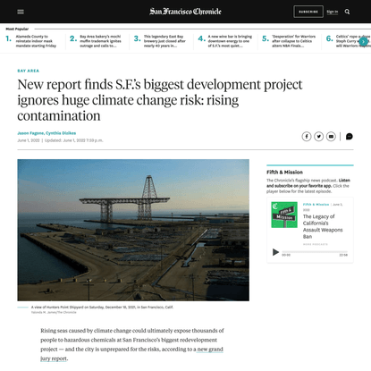 New report finds S.F.’s biggest development project ignores huge climate change risk: rising contamination