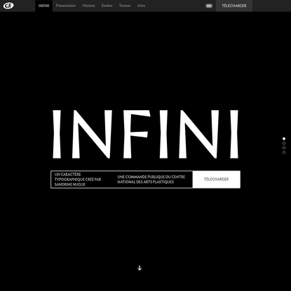 Infini un caractère typographique créé par Sandrine Nugue | CNAP