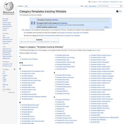 Category:Templates tracking Wikidata - Wikipedia