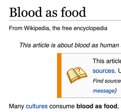 Blood as food - Wikipedia