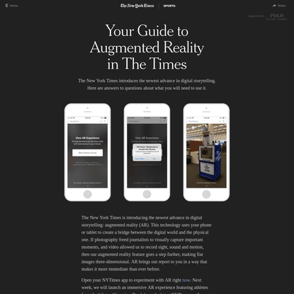 Your Guide to Augmented Reality in The Times