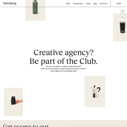 Merchery club for creative agencies