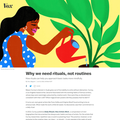 Why we need rituals, not routines